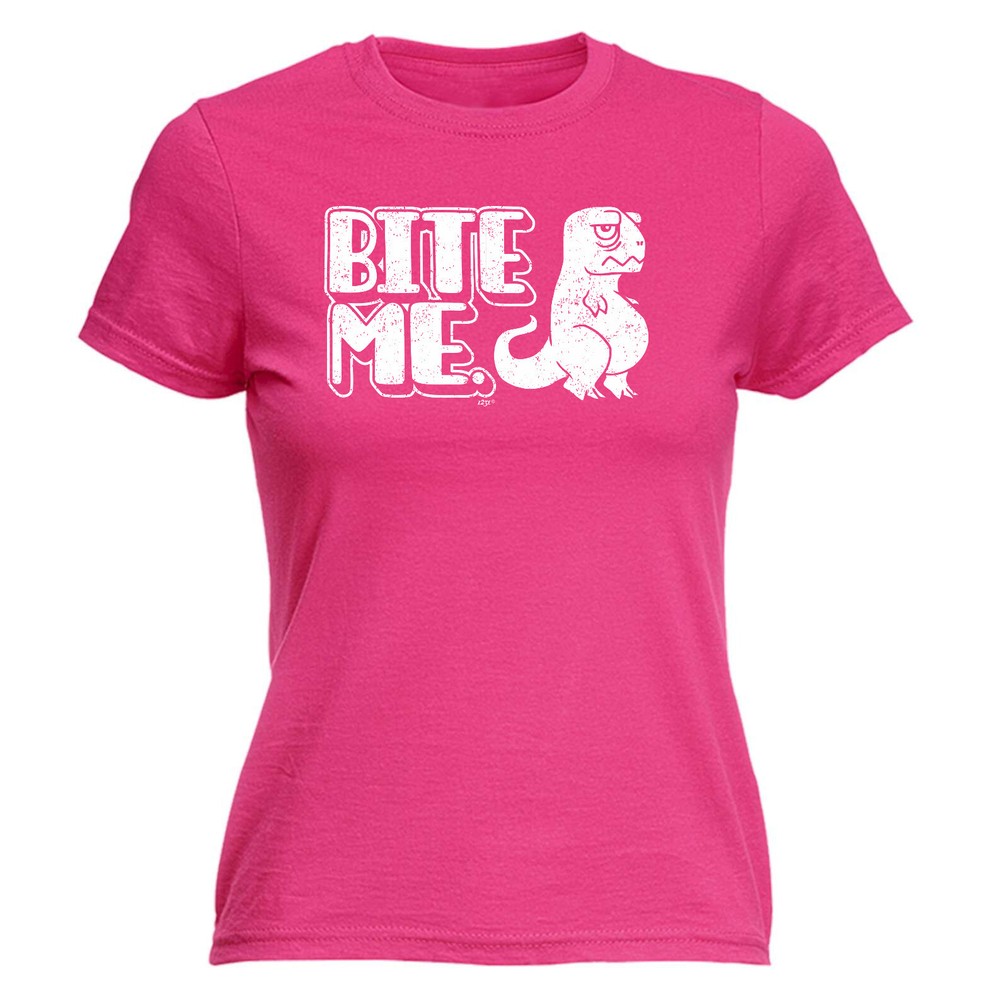 Bite Me Dinosaur - Womens T Shirt Funny T-Shirt Novelty gift tshirt
