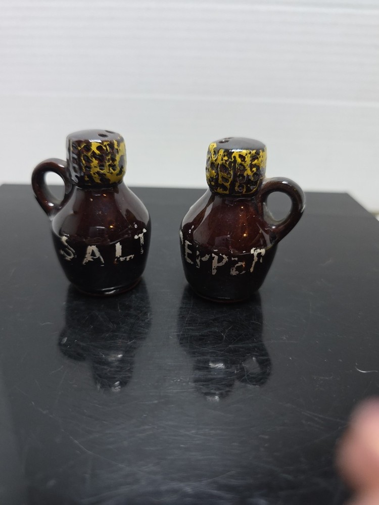 Little vintage whiskey, jug, salt and pepper shakers
