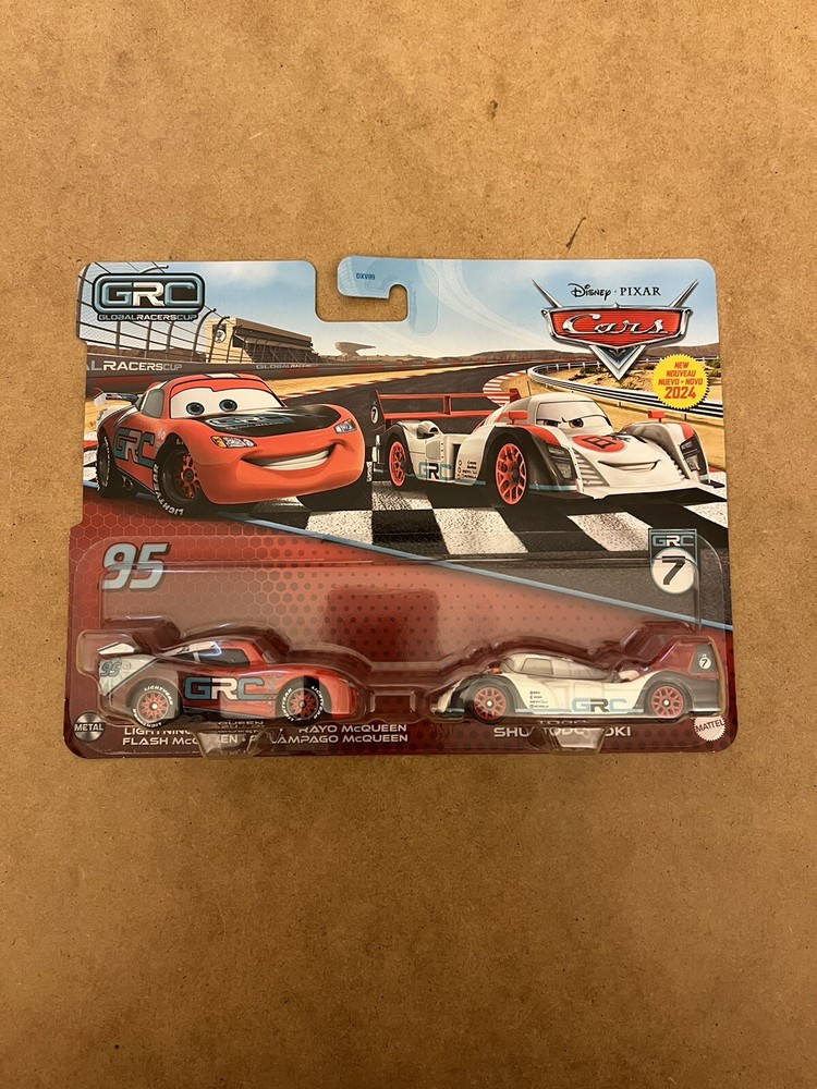 DISNEY PIXAR CARS GRC LIGHTNING MCQUEEN SHU TODOROKI 2024 2 PACK