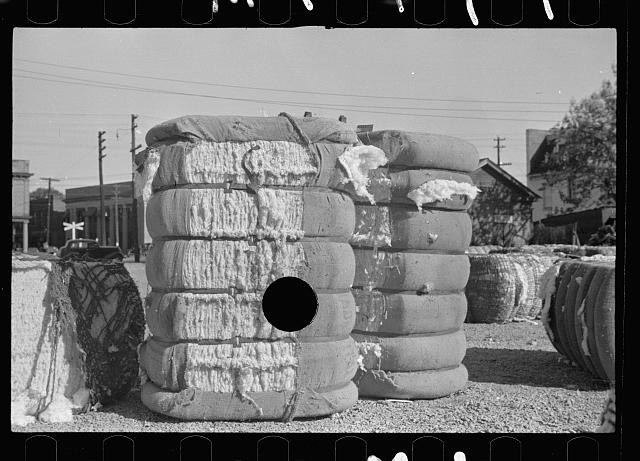 Photo:Enfield North Carolina Cotton Storeyard 1938 Cotton Bales