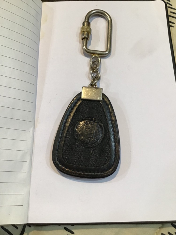 FENDI Signature Black  Regimental Keychain/ key ring.