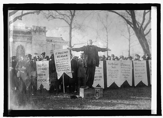 Photo:1922 Urban Ledoux Protest Crowd Signs Speaker