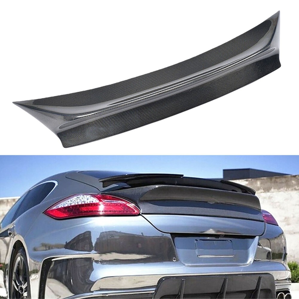 For Porsche Panamera 970 2010 -2014 Carbon Fiber Rear Trunk Spoiler Wing Lip