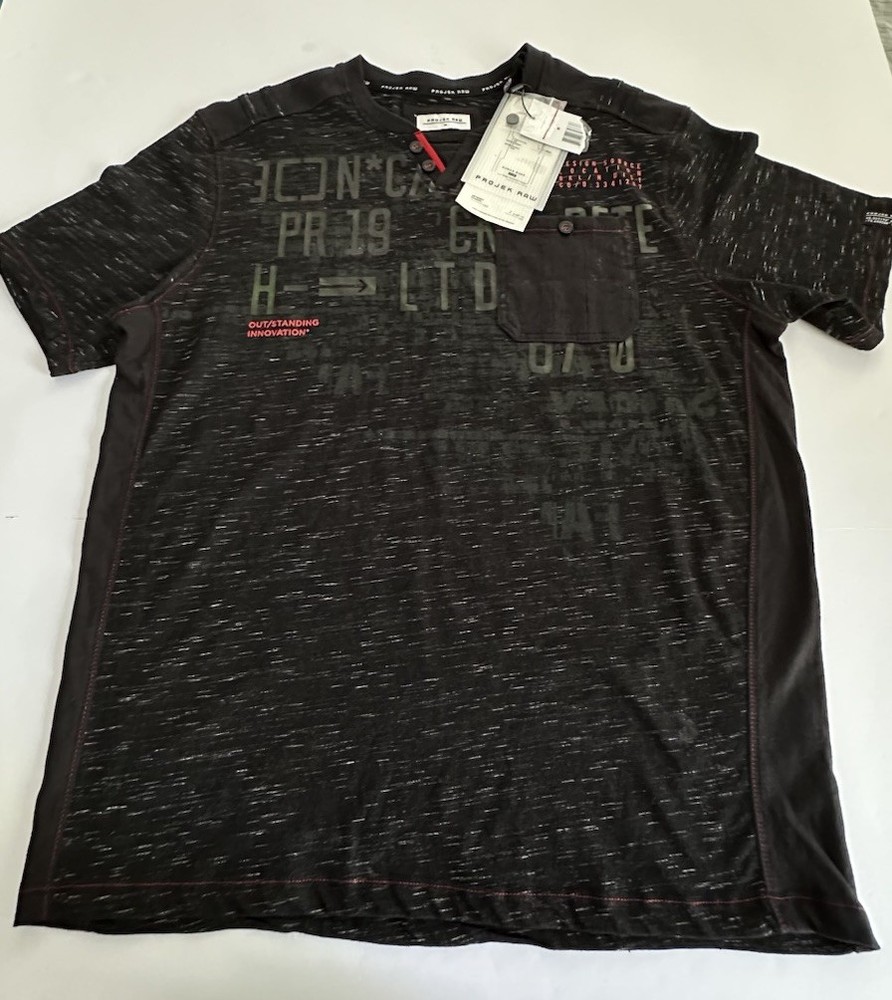 PROJEK RAW Men's Black Short Sleeve T-Shirt Size M NWT