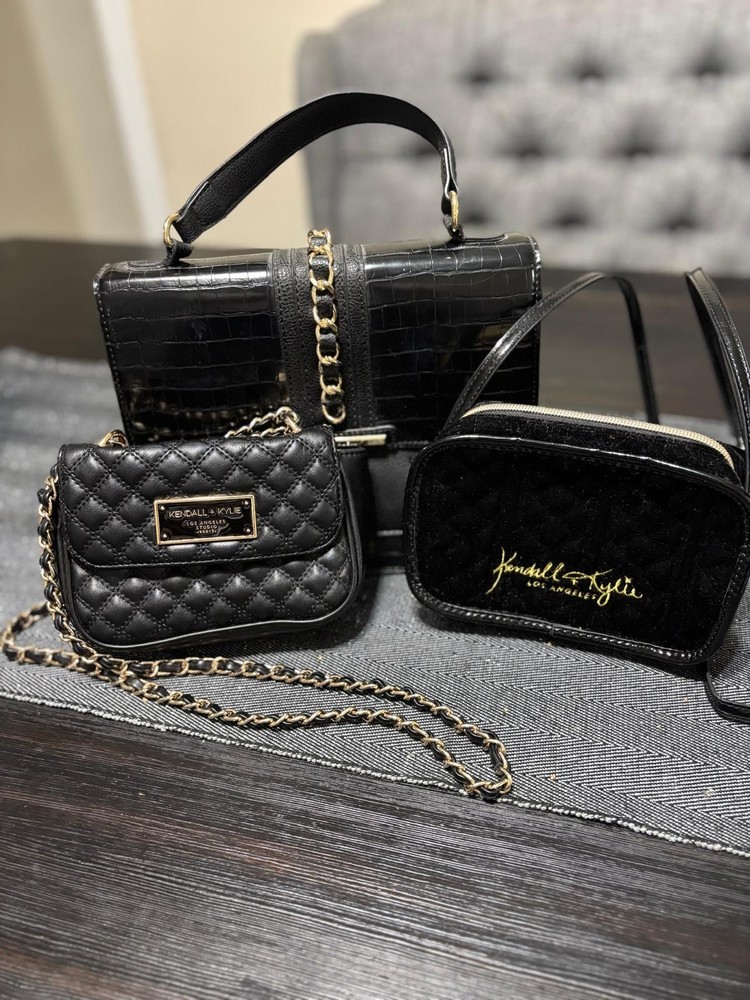 Kendall + Kylie branded, sleek black crossbody bag (2) Anne Klein tote Handbag