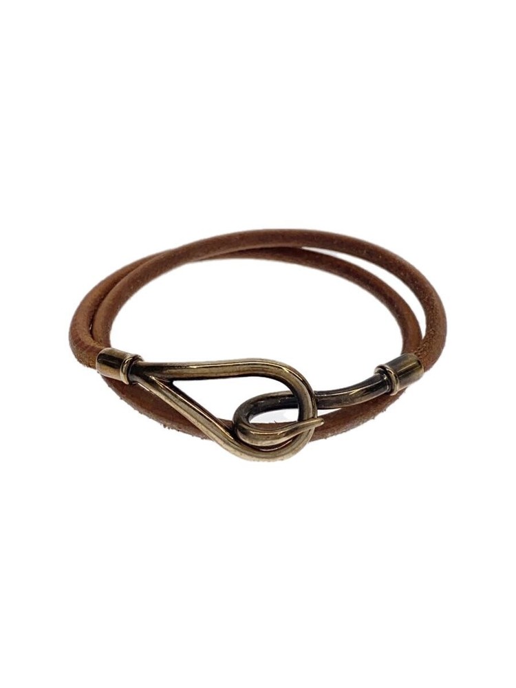 Hermes Jumbo 3207 Leather Bangle for Men in Brown