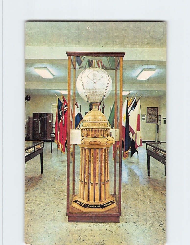 Postcard Trophy National Baseball Hall Of Fame And Museum Inc. Troy New York USA
