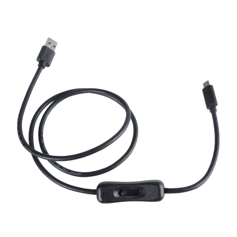 100cm USB-A to USB-C Extension Cable with Power Switch for Fast Charging & Data Transfer  