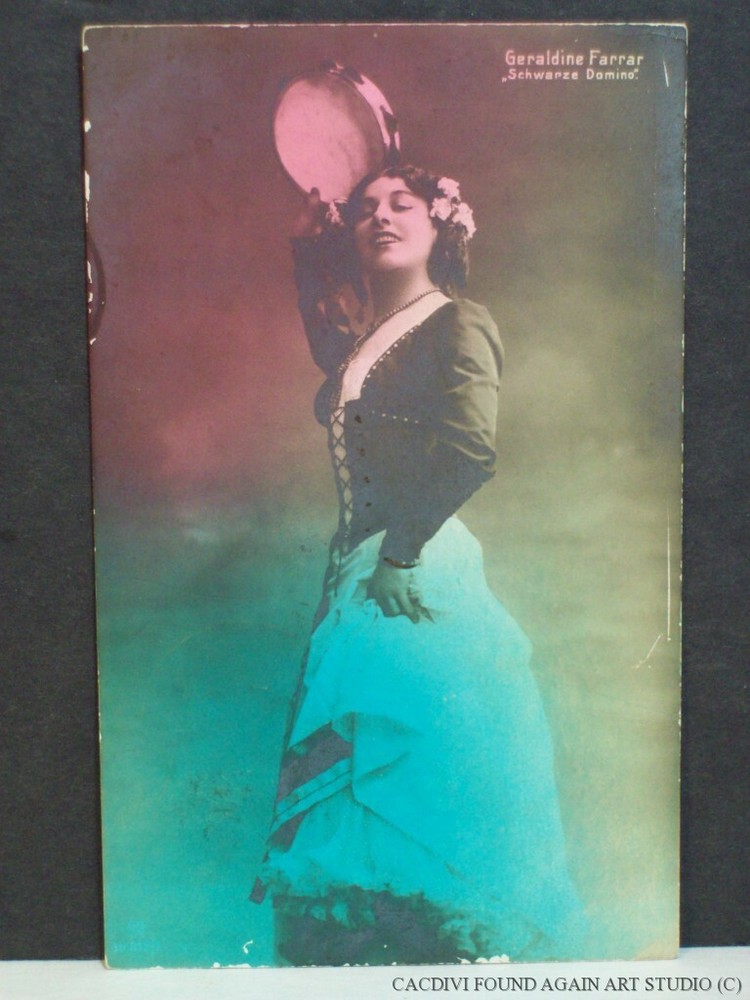 Real Photo Postcard Geraldine Farrar Opera Singer RPPC 1908 Atch & Lenora RPO