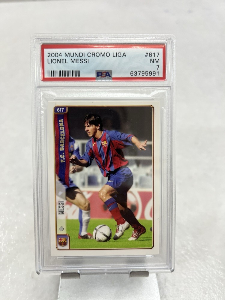Mundicromo 2004-05 Las Fichas de la Liga Messi #617 FC Barcelona RC PSA 7