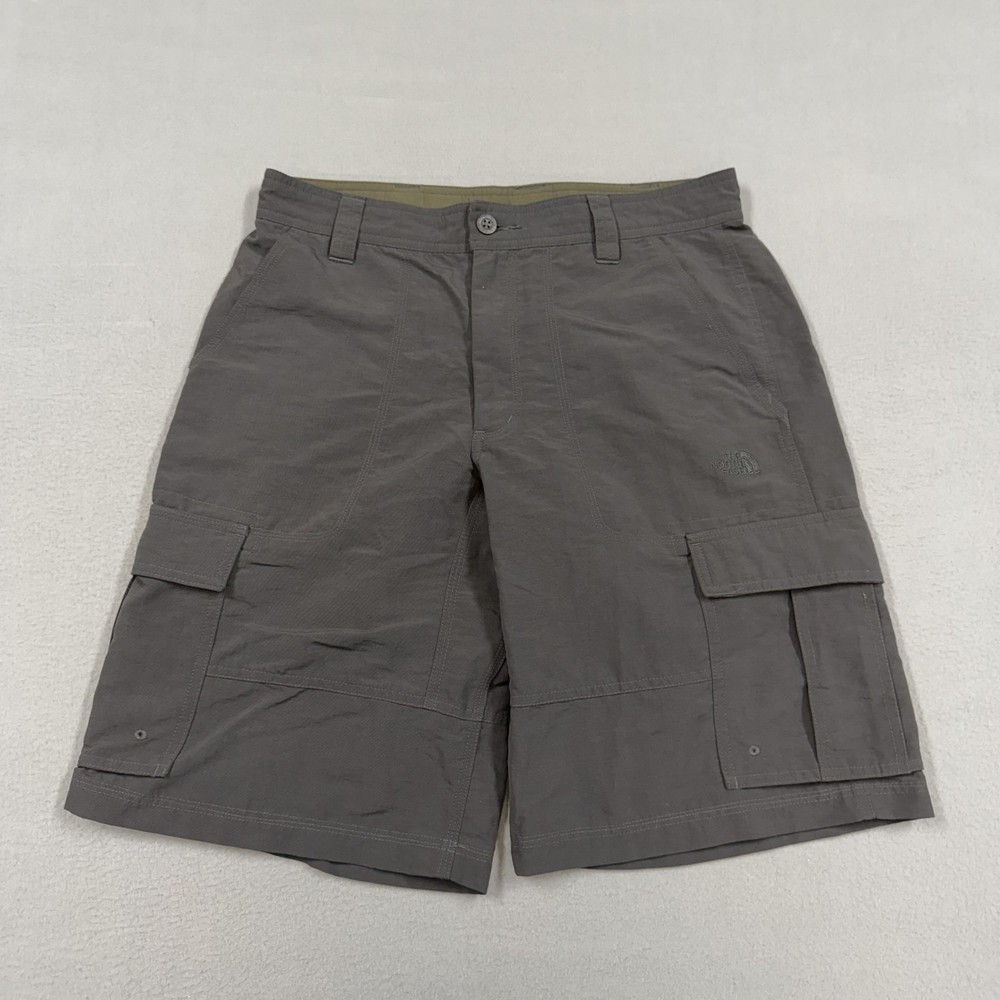 The North Face Shorts Mens 32 Gray Cargo Hiking Outdoor Microfiber 11 Inseam