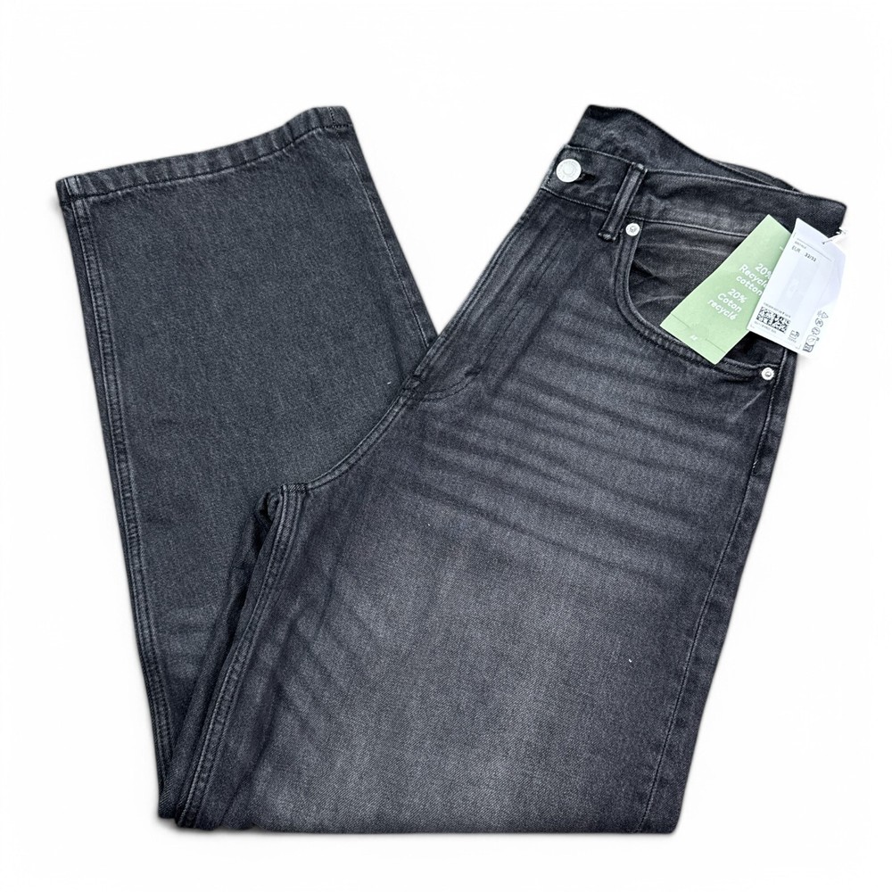 NWT H&M Baggy Loose Fit Jeans Mens Size 32x32 Charcoal Gray Y2K Hip Hop Skate