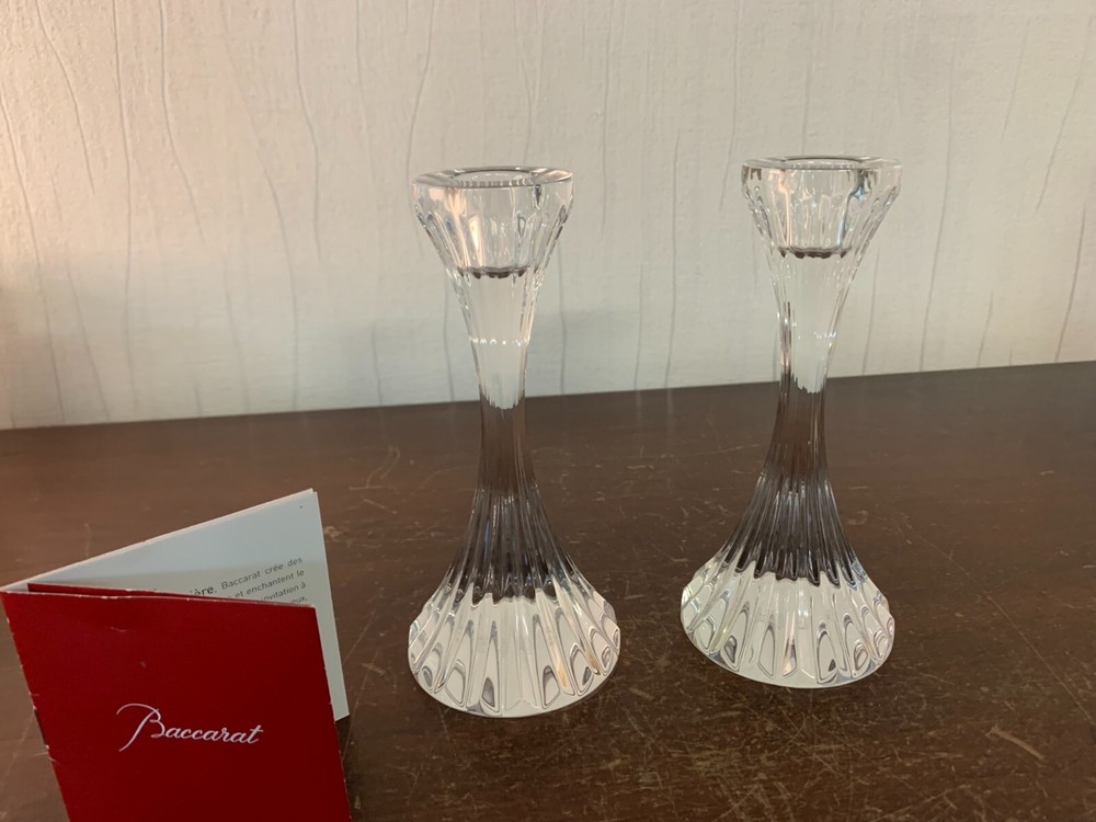 3 Massena Crystal Candle Holders From Baccarat (Price Per Unit)