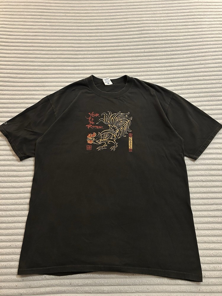 Crazy Shirts Hawaii ‘64 Year of The Rooster Black T Shirt Mens XL 2005 Graphic