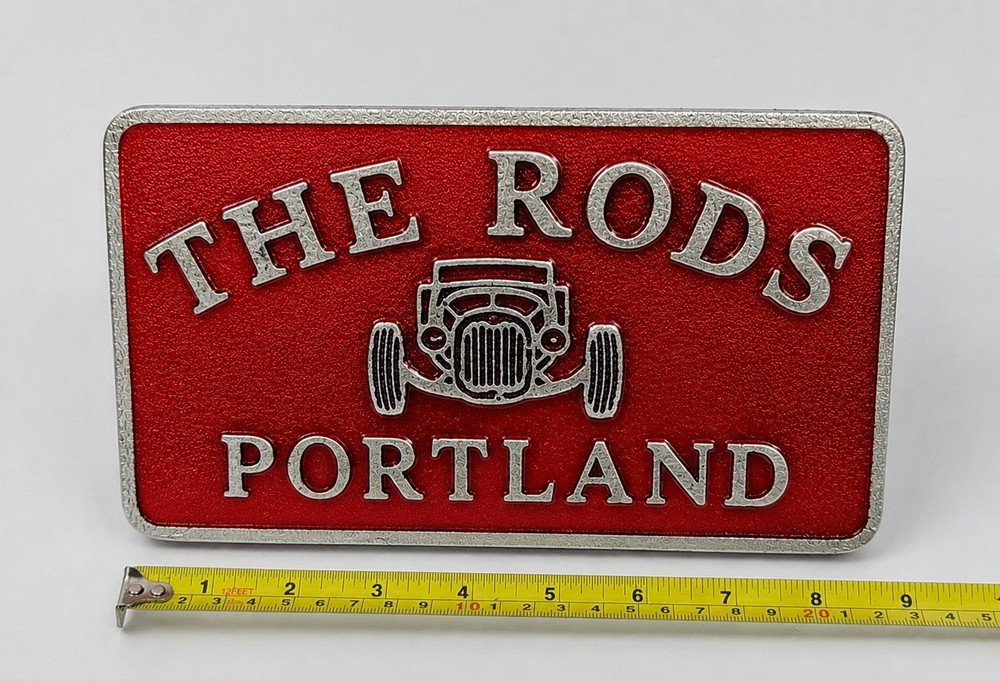 Cast Aluminum  THE RODS PORTLAND  car Club Plaque
