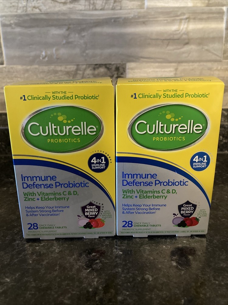 2 - Culturelle Probiotics Immune Defense 28 Immunity Chewable Tablets EXP 06/25
