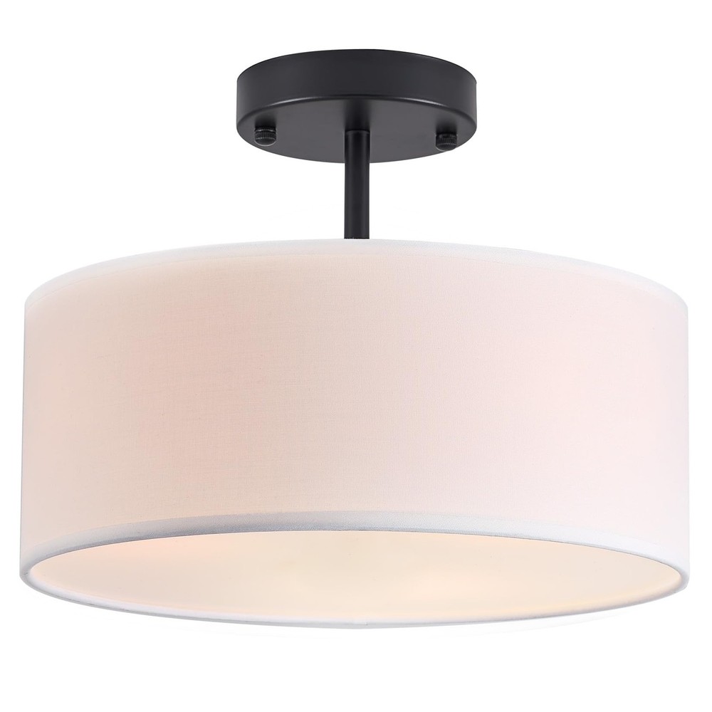 Bargeni 13 Inch Modern 3-Light Semi Flush Mount Ceiling Light Fixture
