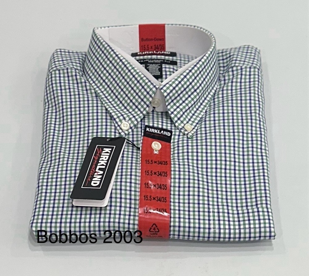 Kirkland Signature Men's Traditional Fit Non-Iron Dress Shirt, Multi, 15.5-34/35