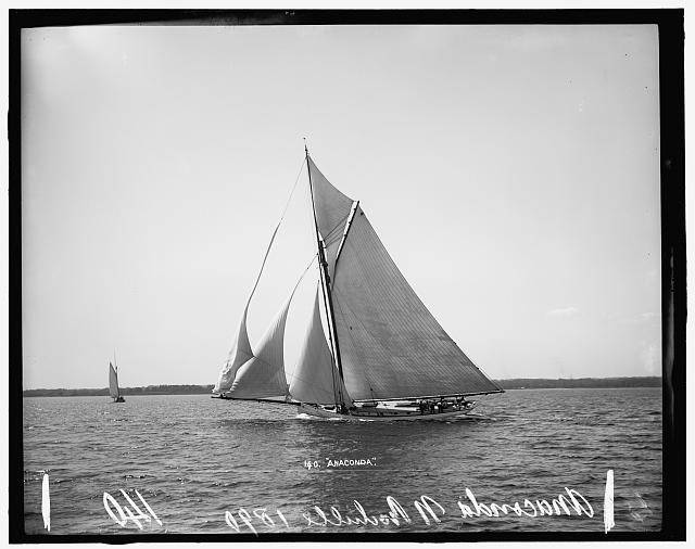 Anaconda,yachts,water vessels,boats,ships,Detroit Publishing Company,1890