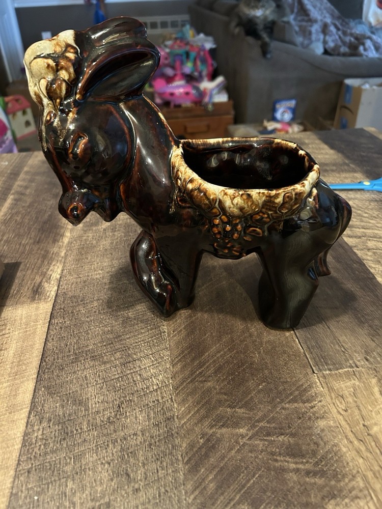 vintage donkey planter