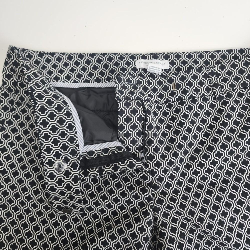 Katherine Barclay Montreal Geometric Pattern Dressy Chino Shorts Women's Size 10