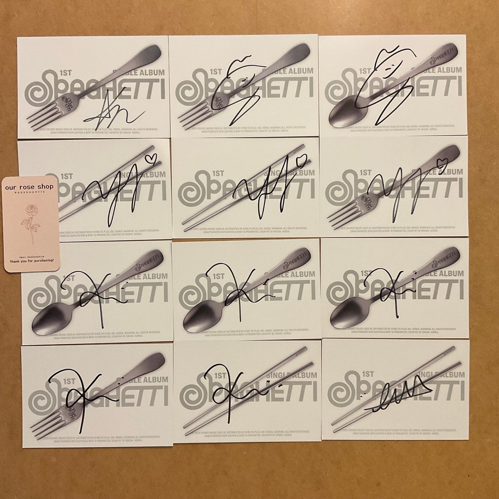 LE SSERAFIM 1st Single Album Spaghetti Official US Signed Postcard POB