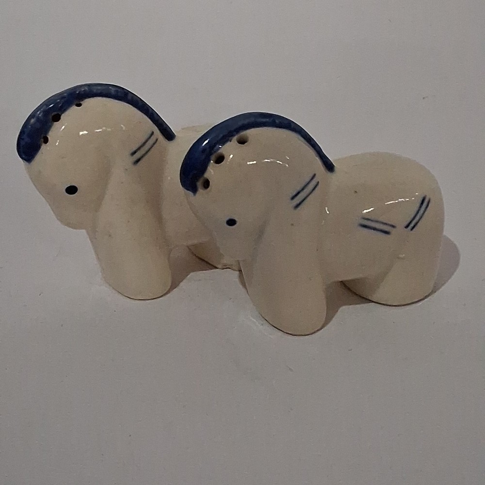 Vintage Trogan Horses Salt & Pepper Shakers Made in Japan