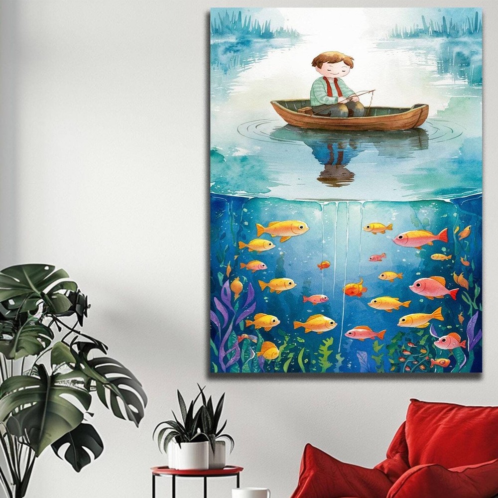 Fishing Gifts Fisherman Gifts Wall Art Fish Print Wall Art Landscape Print