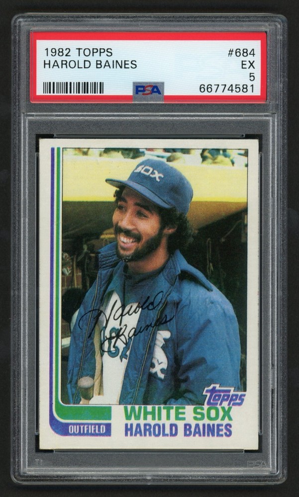 1982 Topps Harold Baines #684 Chicago White Sox Hof Vintage Psa 5 Excellent