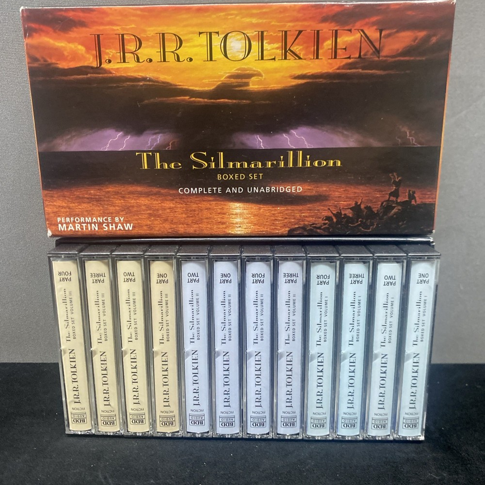 The Silmarillion Boxed Set Complete Cassette Audio Book Tolkien Rare Vintage