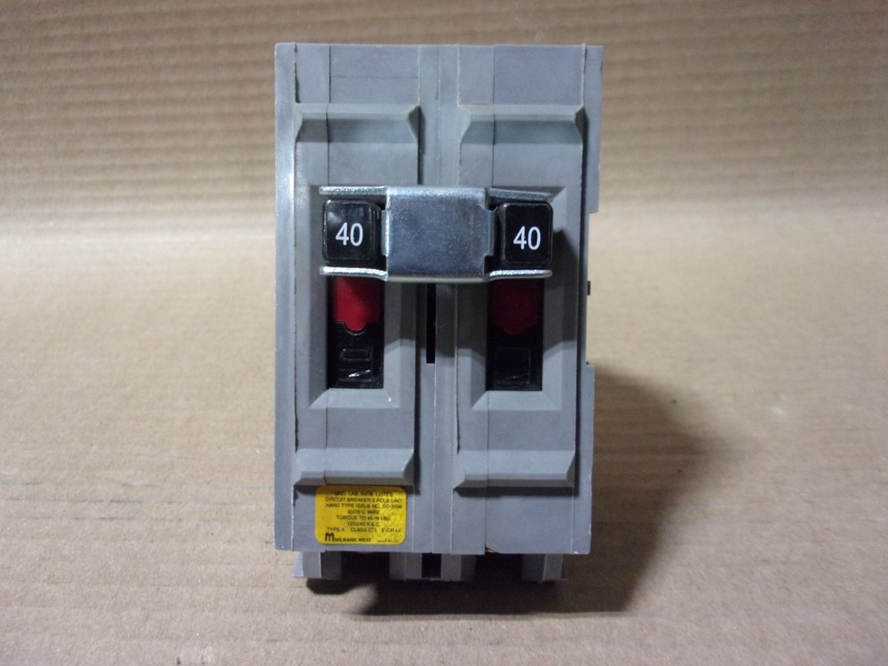 Wadsworth UBIA UBIA240NI 2 Pole 40 Amp 240V Circuit Breaker AK