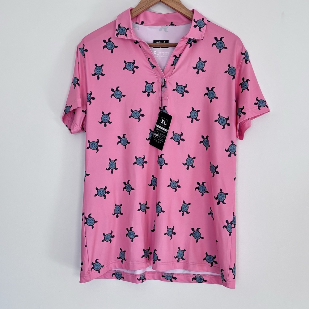 Waggle Women’s Polo Shirt Golf Tennis Size XL New Turtles Beach D82