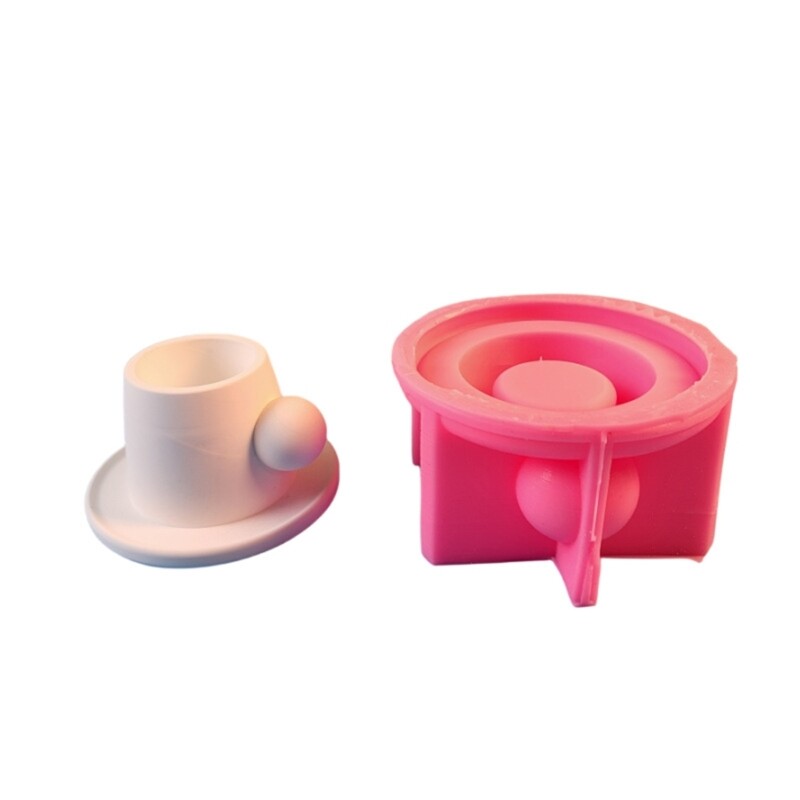 Silicone Teacup Candlestick Molds for Resin Casting and Holders