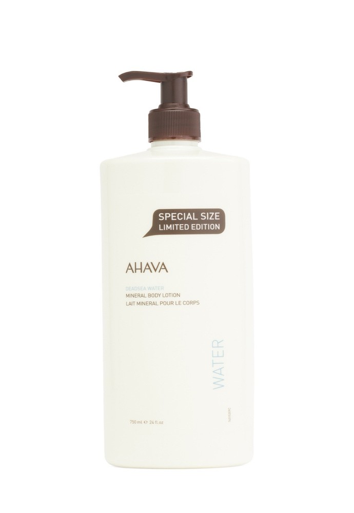 AHAVA Mineral Body Lotion Triple Size 24 oz 750ml Jumbo Bottle with Pump