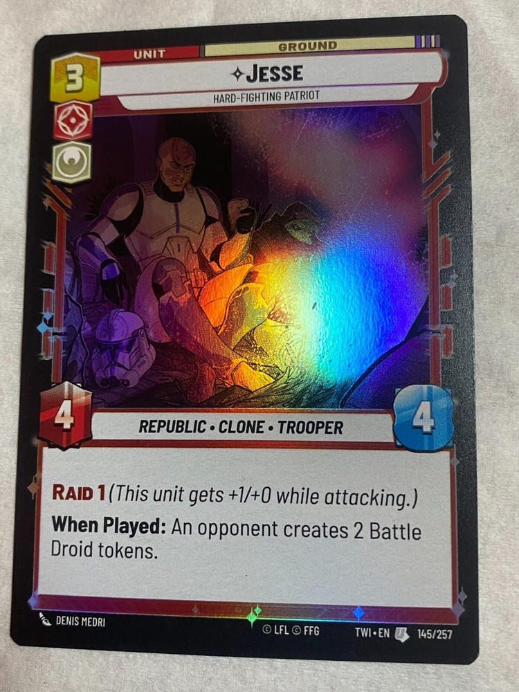 STAR WARS UNLIMITED TCG ToR JESSE Unc Foil