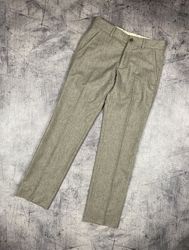 Moncler Grey Vintage Classic Pants Lana Wool Luxury Women Ladies Size 44 Italy