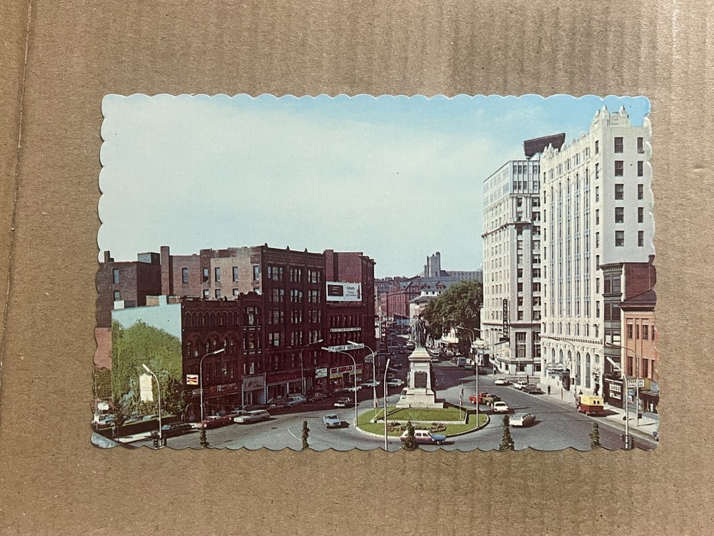 Postcard Portland ME Maine Congress Street Monument Square Vintage PC