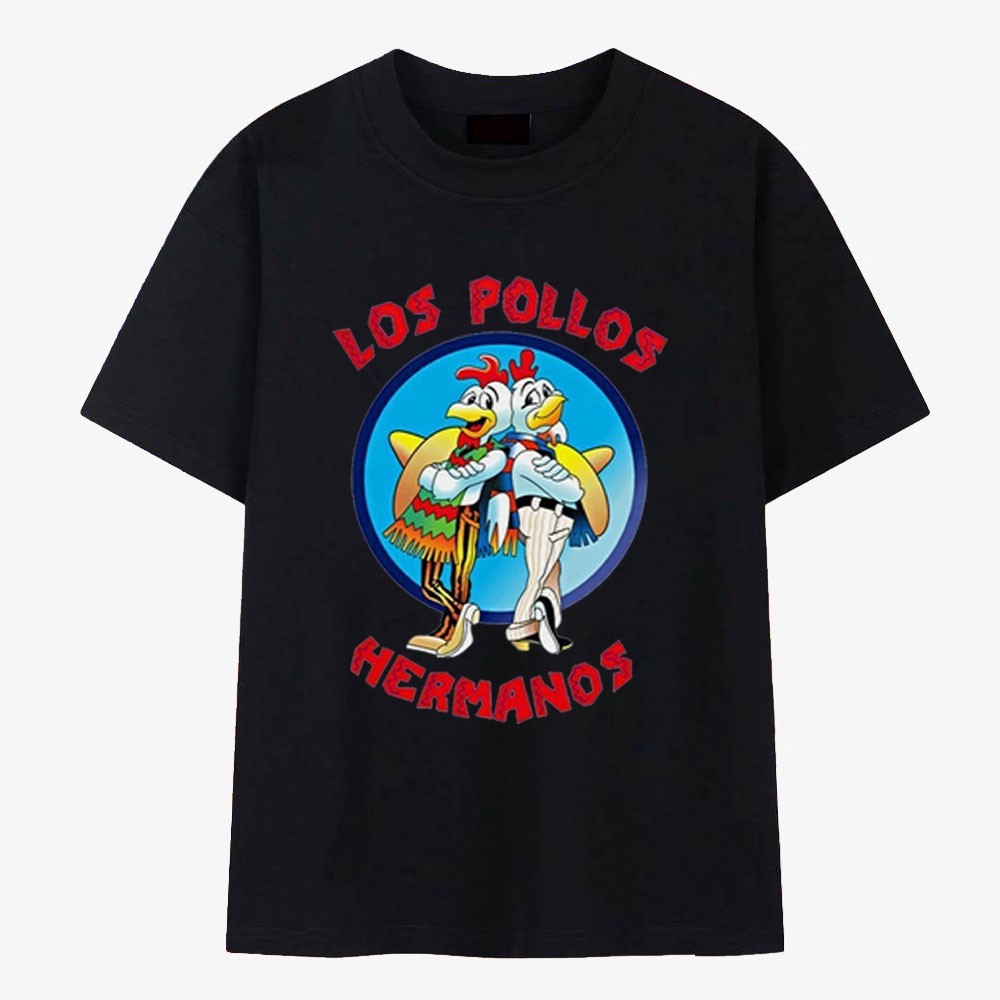 Los Pollos Hermanos T-Shirt Breaking Bad Better Call Saul Graphic Tee Black