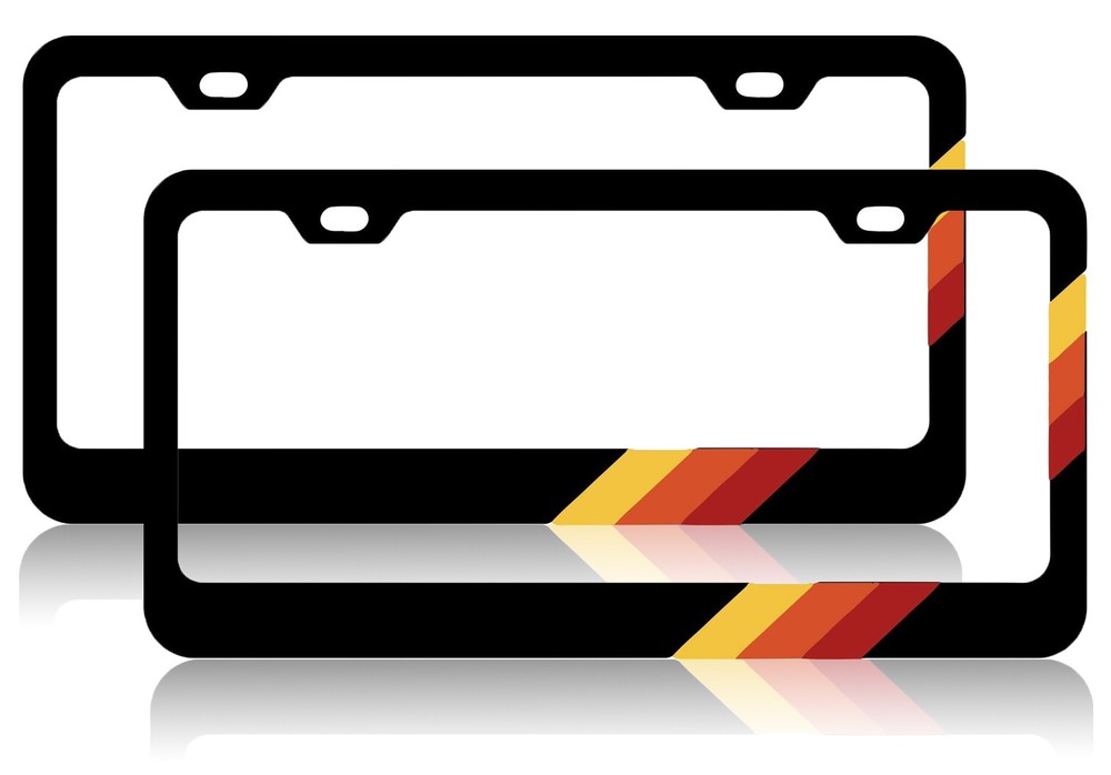 2X For Toyota Accessories Tri Color Car SUV License Plate Frame Front Rear Cover