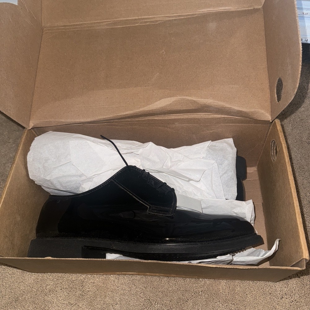 13D - CAPPS US Military High Gloss Oxford Shoes Dress Shoe ASU Uniform VIBRAM