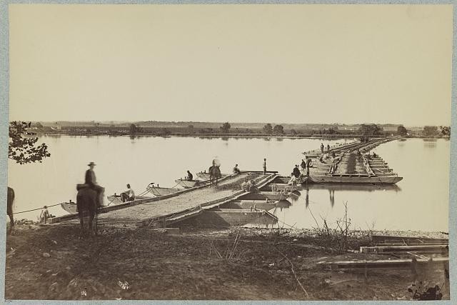 Photo:Deep Bottom VA Pontoon Bridge James River 1860s Civil War
