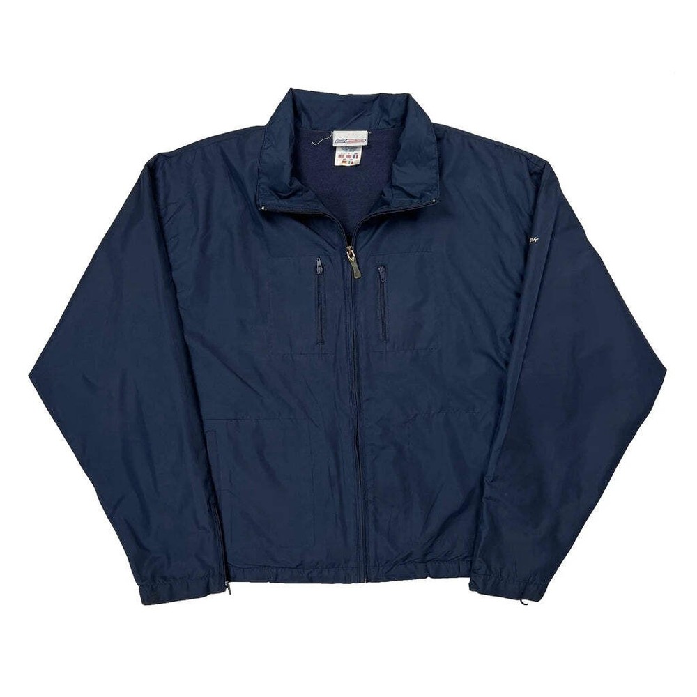 Reebok Windbreaker - Large Navy Polyester