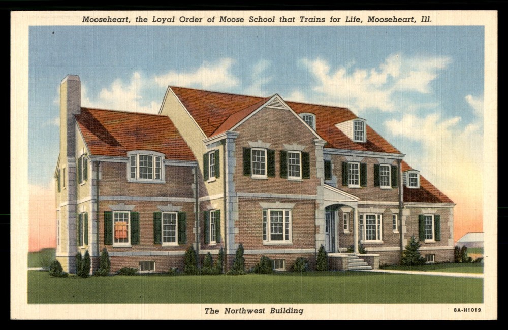 Vtg POSTCARD Philadelphia Memorial Hospital at Mooseheart Illinois Linen UNP
