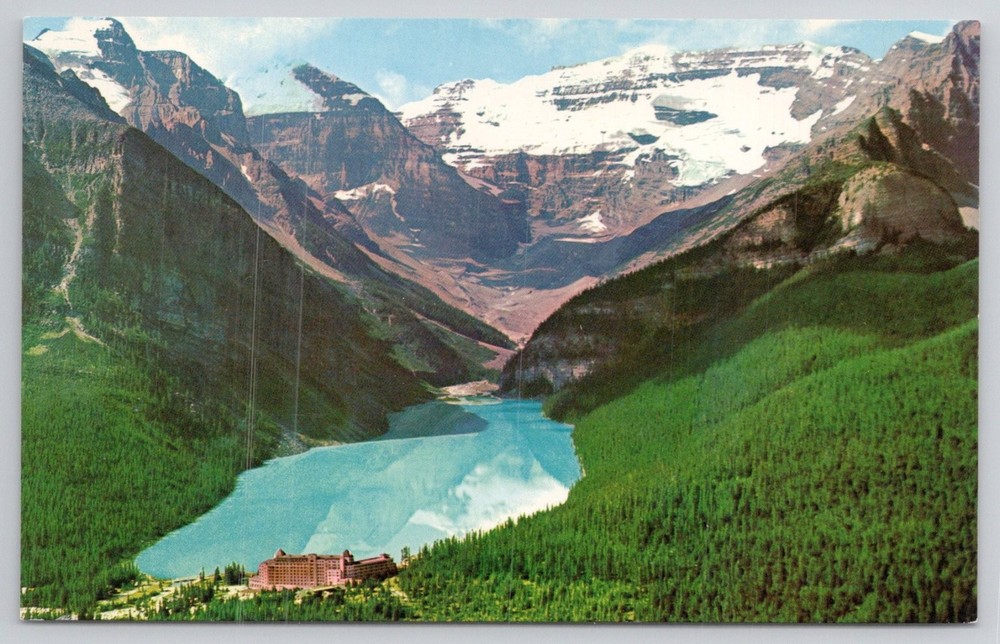 Lake Louise Chateau Banff National Park Canadian Rockies Postcard