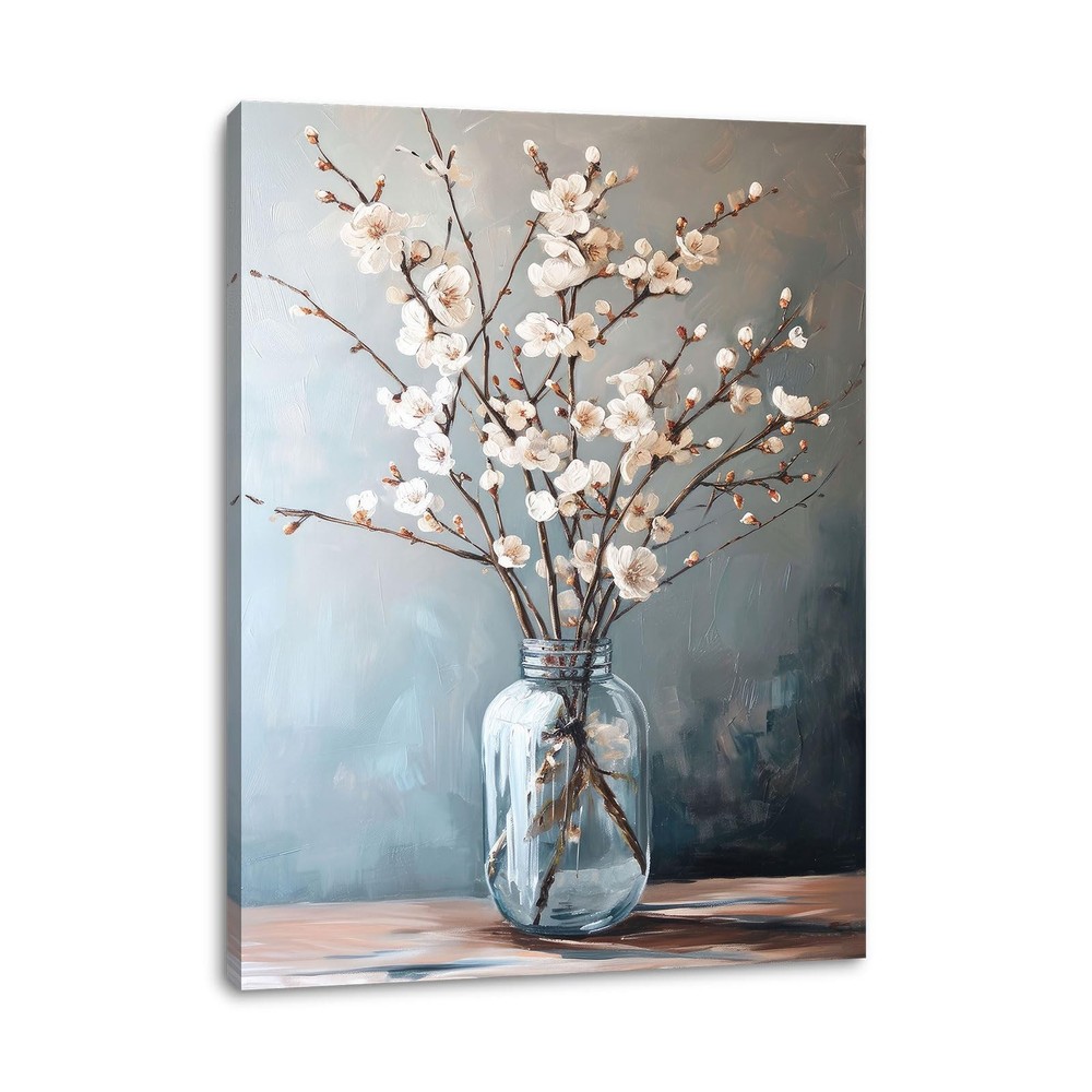 Floral Canvas Wall Art Bathroom Wall Art Pictures Wall Decor Home Decor Wall ...