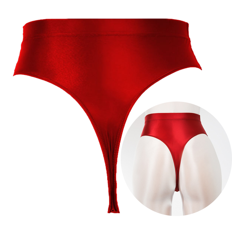 Women Mens Panties Thong G-string Underwear Lingerie Shiny Satin Stretch Glossy