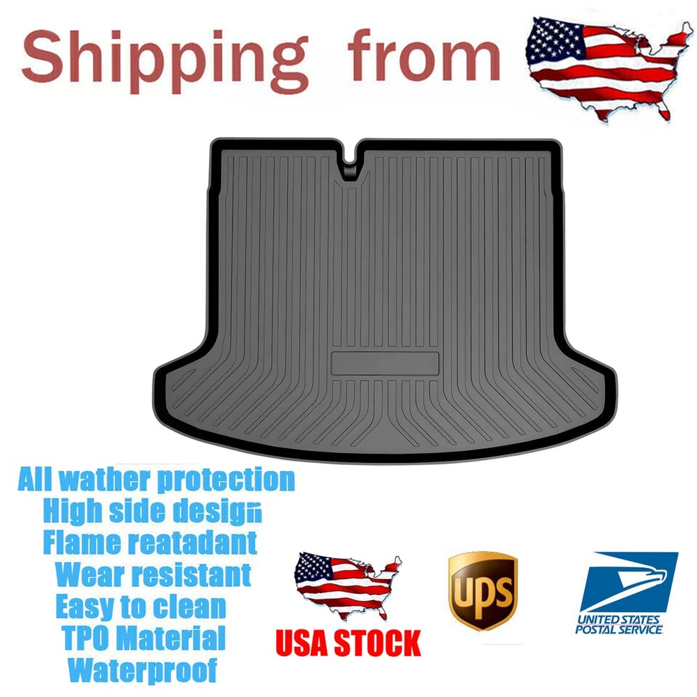 TPO Rear Cargo Boot Tray Liner Carpet Mat Black for 2018-2022 2023 Nissan Kicks
