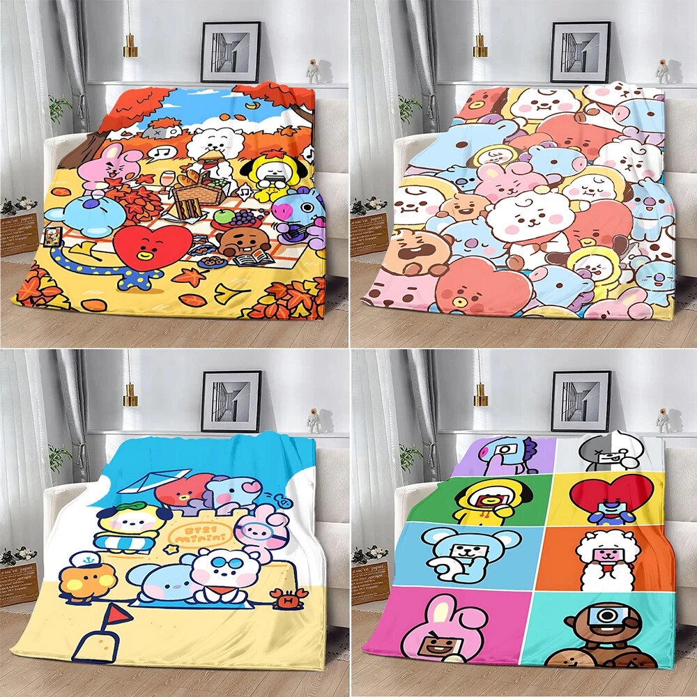 Bonito Dos Desenhos BT21 Printed Blanket Picnic Blankets Warm Blanket Blanket