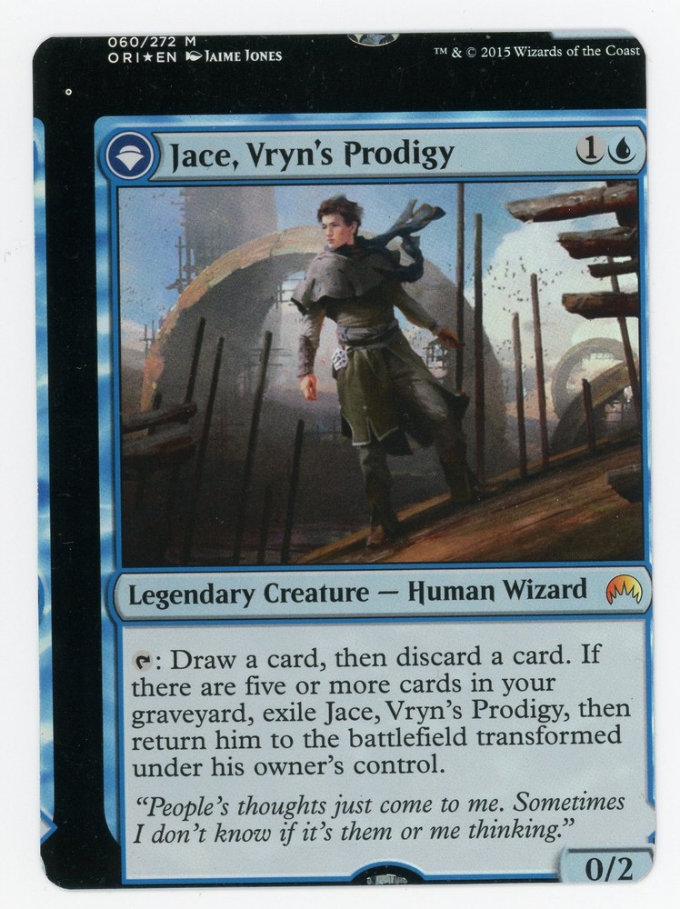 MTG Magic Origins Jace, Vryn's Prodigy - Foil - MISCUT!
