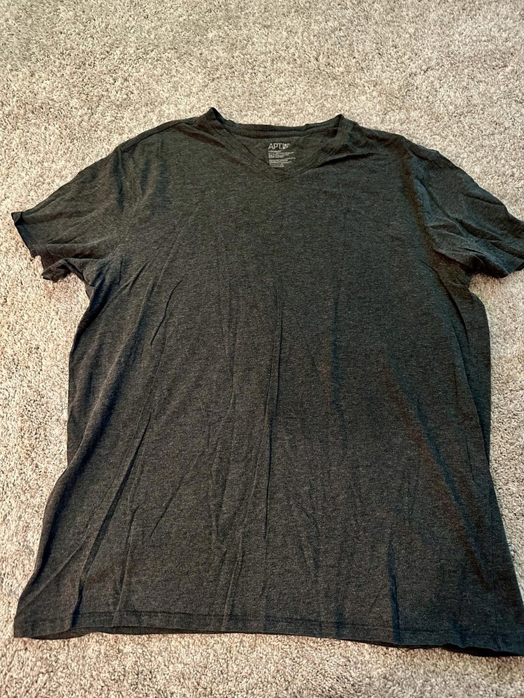 APT. 9 Men's V-Neck T-Shirt - Charcoal Gray, XL